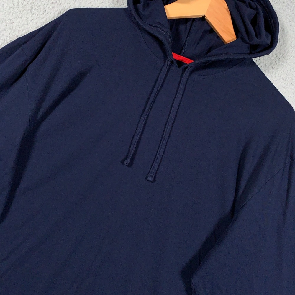 Polo Ralph Lauren Shirt Hoodie Men's XL Navy Blue Long Sleeve Pima Cotton Modal